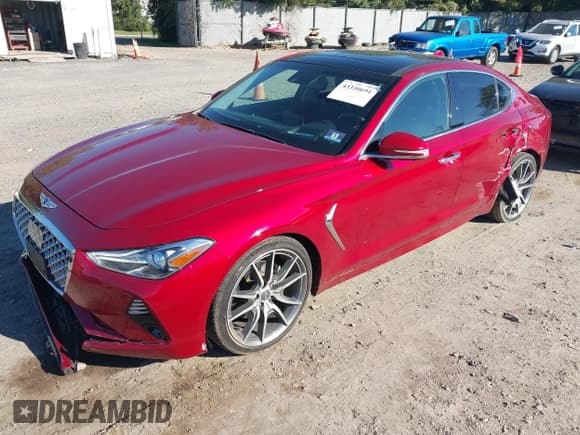 ✅ 2019 Genesis G70 Advanced • VIN: KMTG44LA6KU022645 • Лот: 43330691. Опубликован ранее на IAAI с пробегом 48 053 миль. Бесплатный доступ к архиву аукционных продаж из США и подробный отчёт об истории автомобиля на DreamBid. Изображение 2.