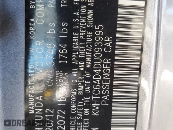 ✅ 2013 Hyundai Veloster w/Black Int • VIN: KMHTC6AD4DU093995 • Lot: 79312724. Wystawiony na Copart z przebiegiem 101 122 mil. Bezpłatny archiwum sprzedaży aukcyjnych z USA i szczegółowy raport historii pojazdu na DreamBid. Zdjęcie 14.