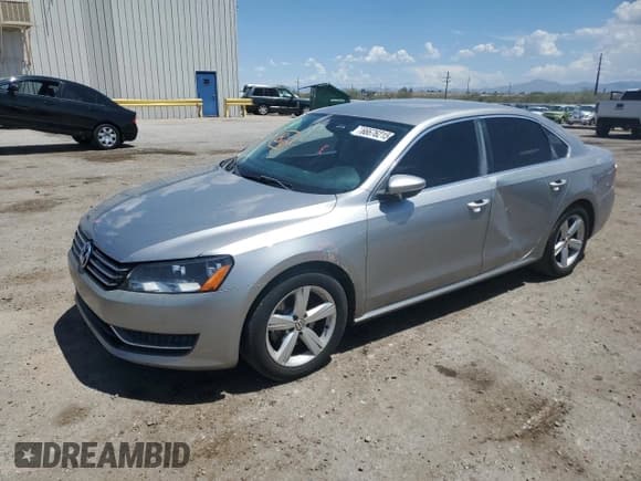 ✅ 2012 Volkswagen Passat SE • VIN: 1VWBP7A3XCC053178 • Lot: 66676215. Listed on Copart with 216,916 mi. Free auction sales archive from the USA and detailed vehicle history report at DreamBid. Image 1.