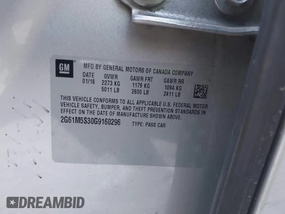 ✅ 2016 Cadillac XTS Luxury Collection • VIN: 2G61M5S30G9160296 • Lot: 43708507. Listed on IAAI with 146,376 mi. Free auction sales archive from the USA and detailed vehicle history report at DreamBid. Image 9.