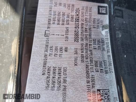 2016 Chevrolet Colorado 4WD WT с VIN 1GCHTBE37G1288502, выставлен на аукционе Copart как лот 77563594 с пробегом 87 389 миль миль и Списание • Salvage title. История ставок и продаж доступна на DreamBid. Изображение 14.