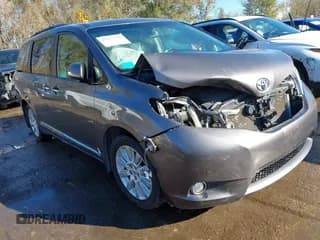 ✅ 2013 Toyota Sienna Limited • VIN: 5TDDK3DC9DS052599 • Lot: 43613278. Listed on IAAI with 208,117 mi. Free auction sales archive from the USA and detailed vehicle history report at DreamBid. Image 1.