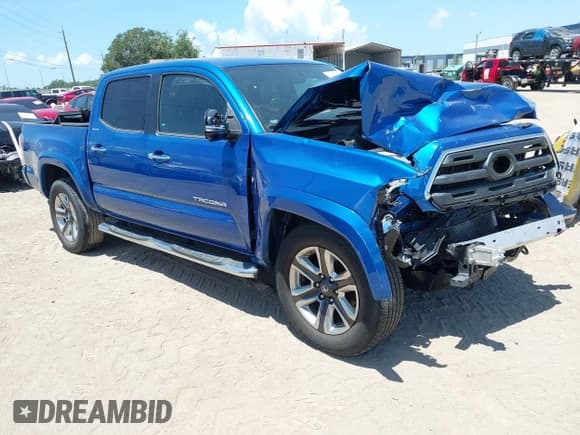 ✅ 2017 Toyota Tacoma Limited • VIN: 3TMGZ5AN7HM083348 • Lot: 42928648. Listed on IAAI with 192,065 mi. Free auction sales archive from the USA and detailed vehicle history report at DreamBid. Image 1.