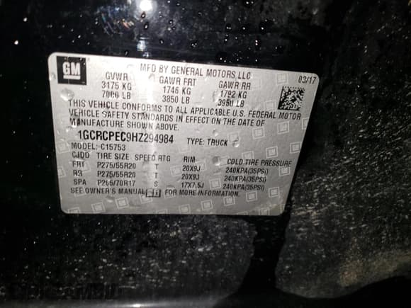 ✅ 2017 Chevrolet Silverado 1500 Custom • VIN: 1GCRCPEC9HZ294984 • Lot: 56351225. Wystawiony na Copart z przebiegiem 151 540 mil. Bezpłatny archiwum sprzedaży aukcyjnych z USA i szczegółowy raport historii pojazdu na DreamBid. Zdjęcie 12.