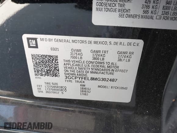✅ 2021 Chevrolet Silverado 1500 LT Trail Boss • VIN: 3GCPYFEL8MG302487 • Lot: 42066570. Wystawiony na IAAI z przebiegiem 20 038 mil. Bezpłatny archiwum sprzedaży aukcyjnych z USA i szczegółowy raport historii pojazdu na DreamBid. Zdjęcie 9.