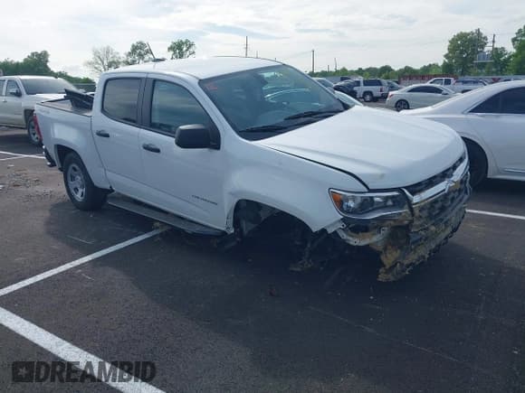 ✅ 2022 Chevrolet Colorado 4WD Work Truck • VIN: 1GCGTBEN6N1127343 • Lot: 42106816. Listed on IAAI with 26,676 mi. Free auction sales archive from the USA and detailed vehicle history report at DreamBid. Image 1.