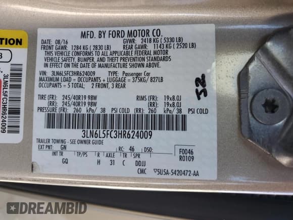 ✅ 2017 Lincoln MKZ Reserve • VIN: 3LN6L5FC3HR624009 • Lot: 70753975. Wystawiony na Copart z przebiegiem 84 925 mil. Bezpłatny archiwum sprzedaży aukcyjnych z USA i szczegółowy raport historii pojazdu na DreamBid. Zdjęcie 12.