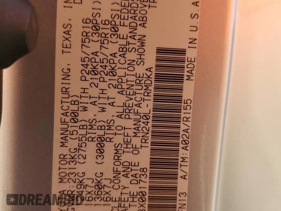 ✅ 2011 Toyota Tacoma • VIN: 5TFPX4EN1BX001738 • Lot: 86998465. Listed on Copart with 58,423 mi. Free auction sales archive from the USA and detailed vehicle history report at DreamBid. Image 12.