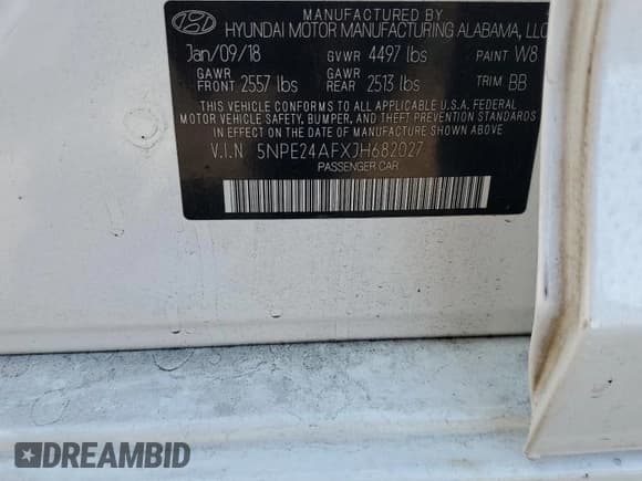 ✅ 2018 Hyundai Sonata SE • VIN: 5NPE24AFXJH682027 • Лот: 53957843. Опубликован ранее на Copart с пробегом 50 062 миль. Бесплатный доступ к архиву аукционных продаж из США и подробный отчёт об истории автомобиля на DreamBid. Изображение 14.