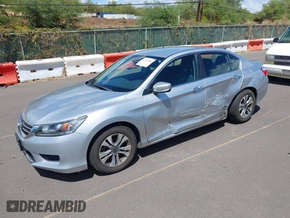 2014 Honda Accord LX with VIN 1HGCR2F34EA201032, listed as a IAAI auction lot 43229566 with 45,577 mi miles and . Bid and sale history available at DreamBid. Image 2.