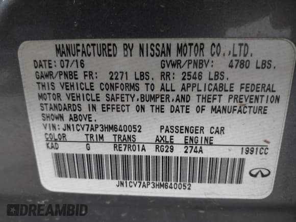 ✅ 2017 Infiniti Q50 Sport • VIN: JN1CV7AP3HM640052 • Лот: 43439056. Опубликован ранее на IAAI с пробегом Не указан. Бесплатный доступ к архиву аукционных продаж из США и подробный отчёт об истории автомобиля на DreamBid. Изображение 9.