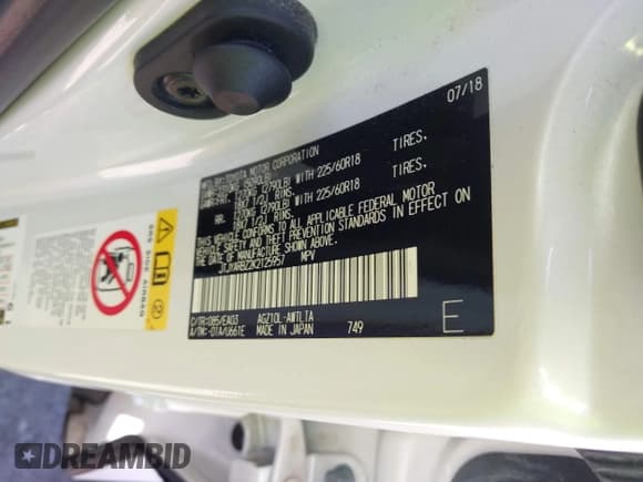 ✅ 2019 Lexus NX 300 • VIN: JTJYARBZ2K2125957 • Lot: 43628357. Listed on IAAI with 55,640 mi. Free auction sales archive from the USA and detailed vehicle history report at DreamBid. Image 9.