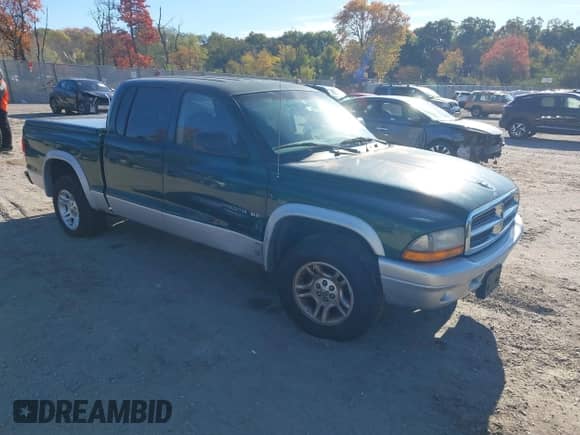 2002 Dodge Dakota SLT z VIN 1B7HL48N82S625237, wystawiony jako IAAI lot #43483399 z przebiegiem 183 405 mil mil oraz . Historia ofert i sprzedaży dostępna na DreamBid. Obrazek 1.