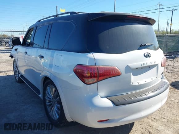 ✅ 2015 Infiniti QX80 • VIN: JN8AZ2NF4F9572054 • Lot: 43877528. Wystawiony na IAAI z przebiegiem 154 210 mil. Bezpłatny archiwum sprzedaży aukcyjnych z USA i szczegółowy raport historii pojazdu na DreamBid. Zdjęcie 3.