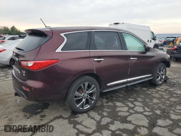 ✅ 2013 Infiniti JX35 • VIN: 5N1AL0MM9DC305554 • Лот: 92495905. Опубликован ранее на Copart с пробегом 165 620 миль. Бесплатный доступ к архиву аукционных продаж из США и подробный отчёт об истории автомобиля на DreamBid. Изображение 3.