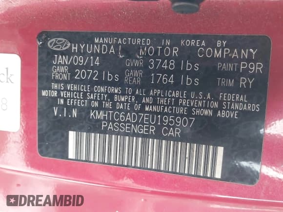 ✅ 2014 Hyundai Veloster • VIN: KMHTC6AD7EU195907 • Lot: 41548595. Wystawiony na IAAI z przebiegiem 106 349 mil. Bezpłatny archiwum sprzedaży aukcyjnych z USA i szczegółowy raport historii pojazdu na DreamBid. Zdjęcie 9.