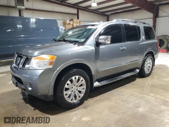 ✅ 2015 Nissan Armada Platinum • VIN: 5N1AA0NE5FN610635 • Лот: 86658775. Опубликован ранее на Copart с пробегом 157 758 миль. Бесплатный доступ к архиву аукционных продаж из США и подробный отчёт об истории автомобиля на DreamBid. Изображение 1.