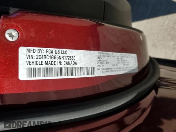 ✅ 2022 Chrysler Pacifica Limited • VIN: 2C4RC1GG5NR172660 • Лот: 69945525. Опубликован ранее на Copart с пробегом 78 653 миль. Бесплатный доступ к архиву аукционных продаж из США и подробный отчёт об истории автомобиля на DreamBid. Изображение 14.