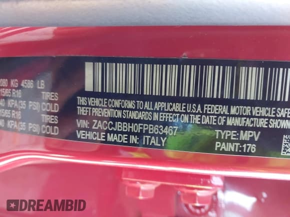 ✅ 2015 Jeep Renegade Latitude • VIN: ZACCJBBH0FPB63467 • Lot: 43776337. Wystawiony na IAAI z przebiegiem 106 462 mil. Bezpłatny archiwum sprzedaży aukcyjnych z USA i szczegółowy raport historii pojazdu na DreamBid. Zdjęcie 9.