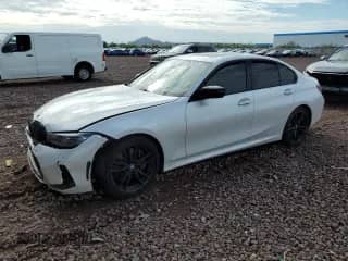 2023 BMW 3 Series 330i z VIN 3MW69FF0XP8C82901, wystawiony jako Copart lot #70327825 z przebiegiem 38 377 mil mil oraz Szkoda całkowita • Salvage title. Historia ofert i sprzedaży dostępna na DreamBid. Obrazek 1.