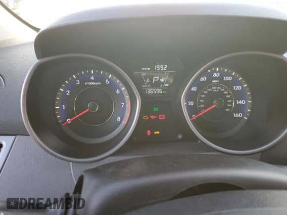 2016 Hyundai Elantra SE with VIN KMHDH4AE6GU583815, listed as a Copart auction lot 80198595 with 136,596 mi miles and Non repairable. Bid and sale history available at DreamBid. Image 9.