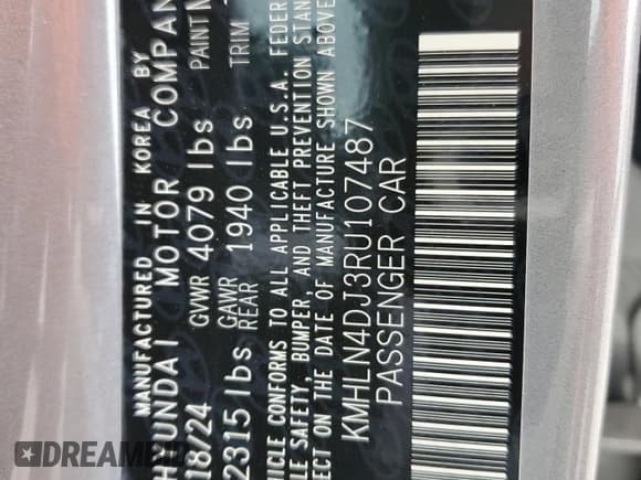 ✅ 2024 Hyundai Elantra Limited • VIN: KMHLN4DJ3RU107487 • Лот: 86287095. Опубликован ранее на Copart с пробегом 11 422 миль. Бесплатный доступ к архиву аукционных продаж из США и подробный отчёт об истории автомобиля на DreamBid. Изображение 12.