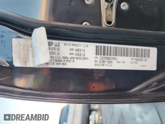 ✅ 2014 Dodge Dart SXT • VIN: 1C3CDFBB8ED746011 • Lot: 91403725. Listed on Copart with 160,730 mi. Free auction sales archive from the USA and detailed vehicle history report at DreamBid. Image 12.