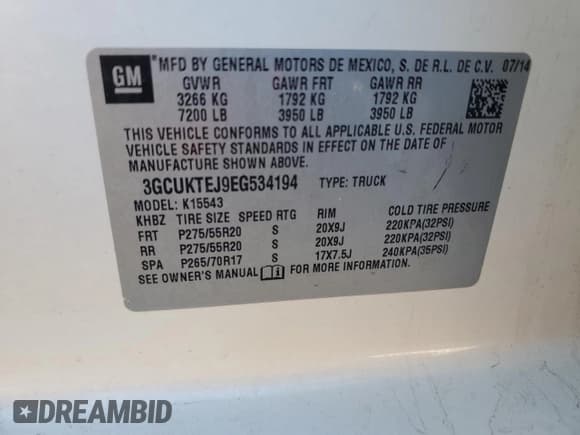 ✅ 2014 Chevrolet Silverado 1500 High Country • VIN: 3GCUKTEJ9EG534194 • Лот: 81630434. Опубликован ранее на Copart с пробегом 154 395 миль. Бесплатный доступ к архиву аукционных продаж из США и подробный отчёт об истории автомобиля на DreamBid. Изображение 12.