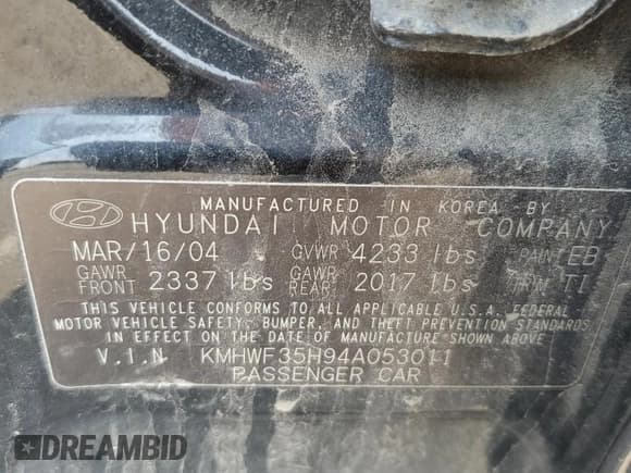 ✅ 2004 Hyundai Sonata GLS • VIN: KMHWF35H94A053011 • Lot: 59764035. Wystawiony na Copart z przebiegiem Nie podano. Bezpłatny archiwum sprzedaży aukcyjnych z USA i szczegółowy raport historii pojazdu na DreamBid. Zdjęcie 12.