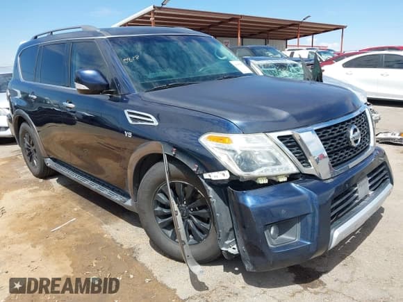 ✅ 2018 Nissan Armada SV • VIN: JN8AY2ND6J9054358 • Lot: 43055757. Listed on IAAI with 130,199 mi. Free auction sales archive from the USA and detailed vehicle history report at DreamBid. Image 1.