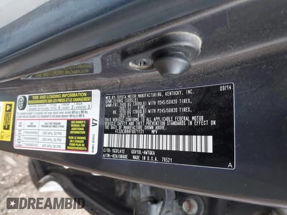 ✅ 2015 Toyota Venza XLE • VIN: 4T3ZK3BB8FU071131 • Lot: 41186719. Listed on IAAI with 131,807 mi. Free auction sales archive from the USA and detailed vehicle history report at DreamBid. Image 9.