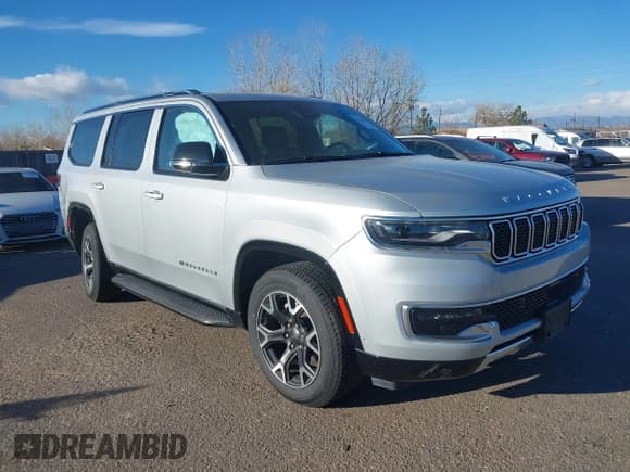 ✅ 2024 Jeep Wagoneer Series III • VIN: 1C4SJVDP0RS168409 • Lot: 43762559. Listed on IAAI with 38,255 mi. Free auction sales archive from the USA and detailed vehicle history report at DreamBid. Image 1.