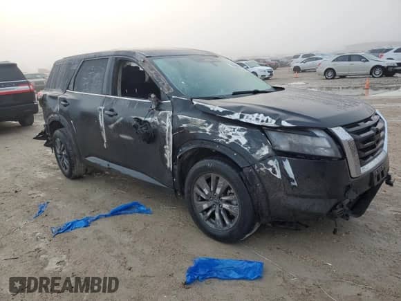 2024 Nissan Pathfinder S with VIN 5N1DR3AA6RC209816, listed as a Copart auction lot 85608654 with 37,553 mi miles and Salvage title. Bid and sale history available at DreamBid. Image 4.