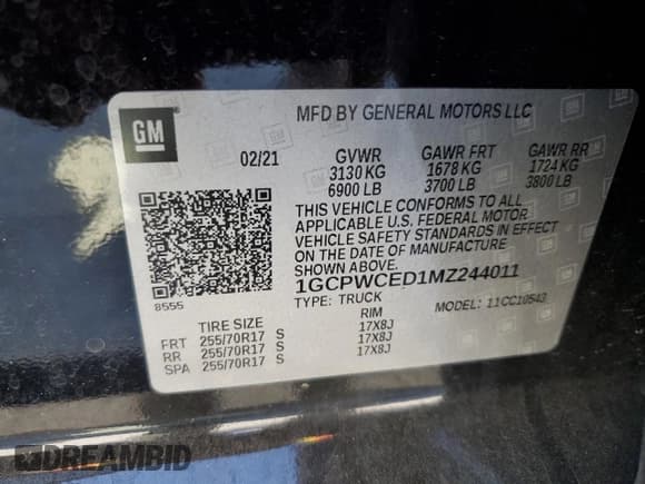 ✅ 2021 Chevrolet Silverado 1500 LT • VIN: 1GCPWCED1MZ244011 • Lot: 73983754. Wystawiony na Copart z przebiegiem 91 513 mil. Bezpłatny archiwum sprzedaży aukcyjnych z USA i szczegółowy raport historii pojazdu na DreamBid. Zdjęcie 12.