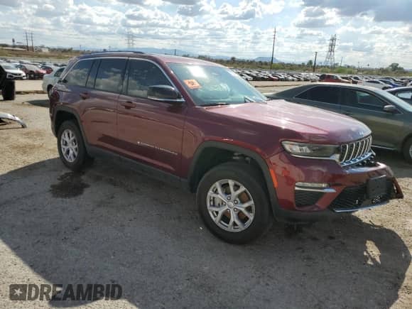 2022 Jeep Grand Cherokee Limited with VIN 1C4RJHBG3N8540612, listed as a Copart auction lot 69004325 with Not provided miles and Salvage title. Bid and sale history available at DreamBid. Image 4.