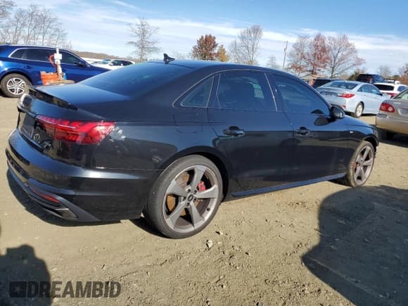 ✅ 2023 Audi A4 S line Premium Plus • VIN: WAUEAAF4XPA014394 • Lot: 92329655. Listed on Copart with 14,827 mi. Free auction sales archive from the USA and detailed vehicle history report at DreamBid. Image 3.