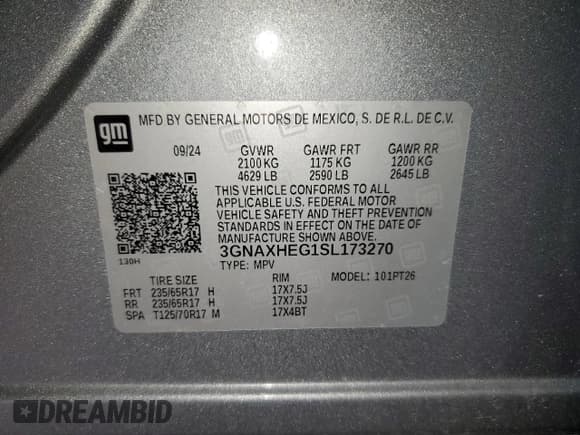 ✅ 2025 Chevrolet Equinox FWD LT • VIN: 3GNAXHEG1SL173270 • Lot: 71781245. Wystawiony na Copart z przebiegiem 25 750 mil. Bezpłatny archiwum sprzedaży aukcyjnych z USA i szczegółowy raport historii pojazdu na DreamBid. Zdjęcie 13.