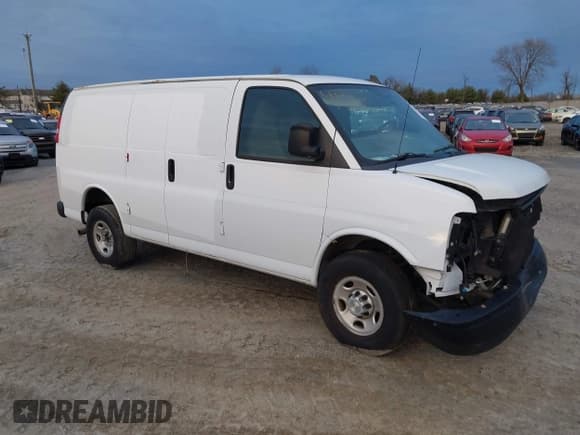 ✅ 2020 Chevrolet Express Cargo • VIN: 1GCWGAFP4L1272310 • Lot: 43807753. Listed on IAAI with 107,016 mi. Free auction sales archive from the USA and detailed vehicle history report at DreamBid. Image 1.