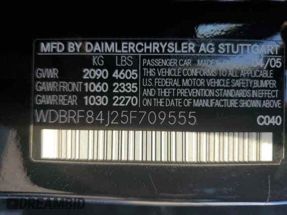 ✅ 2005 Mercedes-Benz C 320 • VIN: WDBRF84J25F709555 • Lot: 81077305. Wystawiony na Copart z przebiegiem 189 424 mil. Bezpłatny archiwum sprzedaży aukcyjnych z USA i szczegółowy raport historii pojazdu na DreamBid. Zdjęcie 13.