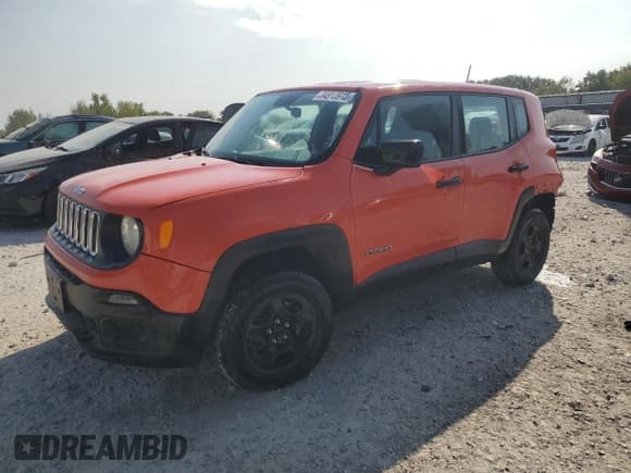 ✅ 2018 Jeep Renegade Upland • VIN: ZACCJBAB1JPG92495 • Lot: 84913915. Listed on Copart with 107,795 mi. Free auction sales archive from the USA and detailed vehicle history report at DreamBid. Image 1.