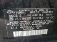 ✅ 2013 Hyundai Azera • VIN: KMHFH4JGXDA198345 • Лот: 58256945. Опубликован ранее на Copart с пробегом 102 711 миль. Бесплатный доступ к архиву аукционных продаж из США и подробный отчёт об истории автомобиля на DreamBid. Изображение 12.