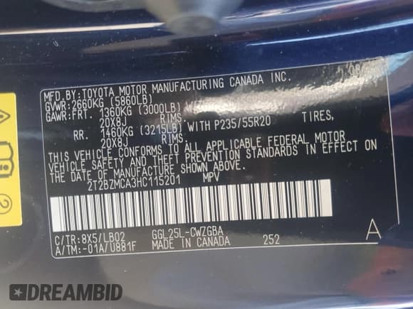 ✅ 2017 Lexus RX 350 • VIN: 2T2BZMCA3HC115201 • Lot: 68463195. Listed on Copart with 144,086 mi. Free auction sales archive from the USA and detailed vehicle history report at DreamBid. Image 12.