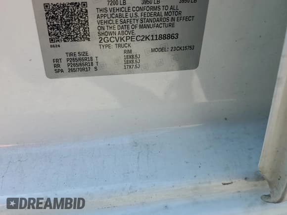 ✅ 2019 Chevrolet Silverado 1500 LT • VIN: 2GCVKPEC2K1188863 • Lot: 67491264. Wystawiony na Copart z przebiegiem 100 276 mil. Bezpłatny archiwum sprzedaży aukcyjnych z USA i szczegółowy raport historii pojazdu na DreamBid. Zdjęcie 12.