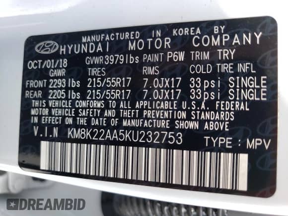 2019 Hyundai Kona SEL с VIN KM8K22AA5KU232753, выставлен на аукционе Copart как лот 36679353 с пробегом 38 504 миль миль и . История ставок и продаж доступна на DreamBid. Изображение 14.