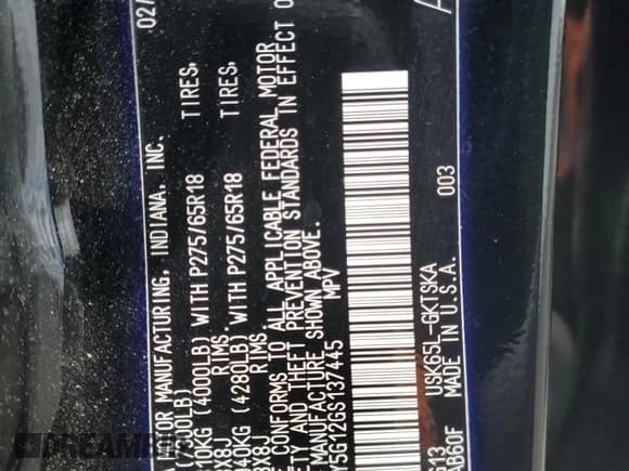 ✅ 2016 Toyota Sequoia SR5 • VIN: 5TDBY5G12GS137445 • Lot: 62202505. Listed on Copart with 125,499 mi. Free auction sales archive from the USA and detailed vehicle history report at DreamBid. Image 13.