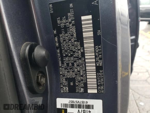 ✅ 2006 Toyota Sienna LE • VIN: 5TDZA23C16S443740 • Lot: 89723435. Listed on Copart with 142,607 mi. Free auction sales archive from the USA and detailed vehicle history report at DreamBid. Image 14.