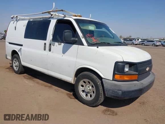 ✅ 2010 Chevrolet Express Cargo • VIN: 1GCUGADXXA1115078 • Lot: 42976543. Listed on IAAI with 283,268 mi. Free auction sales archive from the USA and detailed vehicle history report at DreamBid. Image 1.
