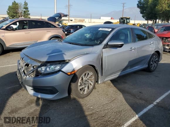 ✅ 2018 Honda Civic EX • VIN: 2HGFC2F72JH501617 • Лот: 89658725. Опубликован ранее на Copart с пробегом 80 567 миль. Бесплатный доступ к архиву аукционных продаж из США и подробный отчёт об истории автомобиля на DreamBid. Изображение 1.