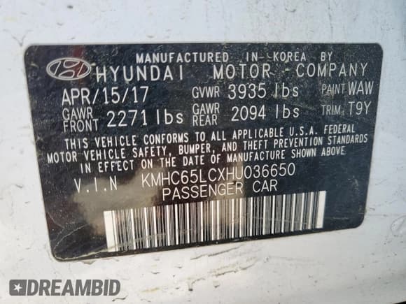 ✅ 2017 Hyundai Ioniq Blue • VIN: KMHC65LCXHU036650 • Lot: 53125015. Wystawiony na Copart z przebiegiem 46 544 mil. Bezpłatny archiwum sprzedaży aukcyjnych z USA i szczegółowy raport historii pojazdu na DreamBid. Zdjęcie 13.