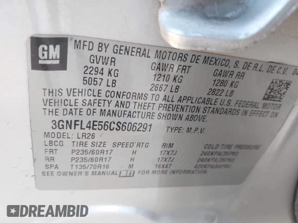 ✅ 2012 Chevrolet Captiva Sport LTZ • VIN: 3GNFL4E56CS606291 • Lot: 41779952. Wystawiony na IAAI z przebiegiem 200 000 mil. Bezpłatny archiwum sprzedaży aukcyjnych z USA i szczegółowy raport historii pojazdu na DreamBid. Zdjęcie 9.